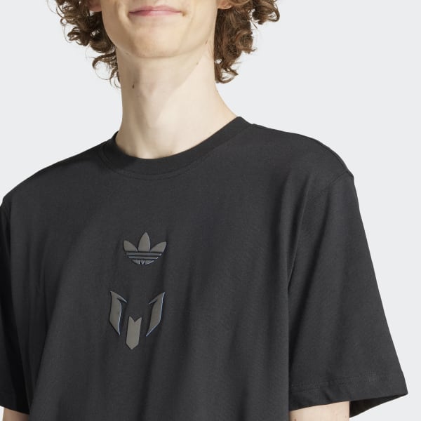 新品未使用adidas MESSI L スリムフィット 黒 シャツ adidas Messi Tee - Black | Free Shipping with adiClub