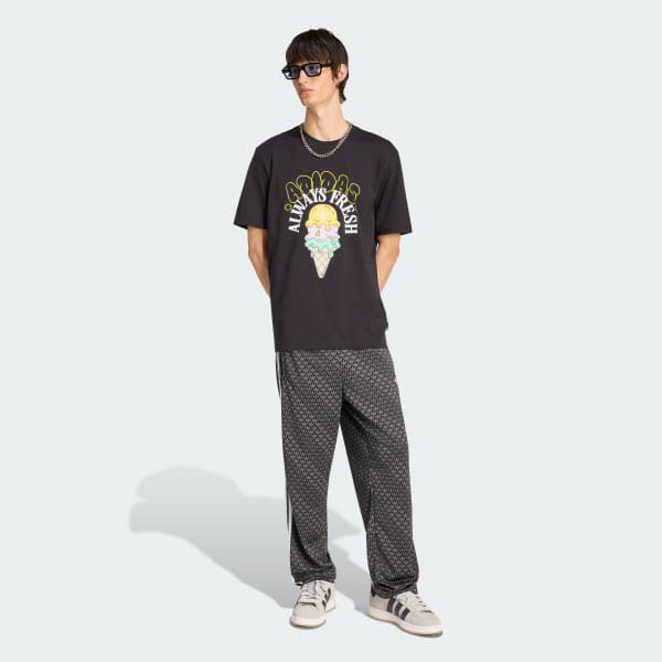 Black LOOSE GRAPHIC TEE ICECREAM 24