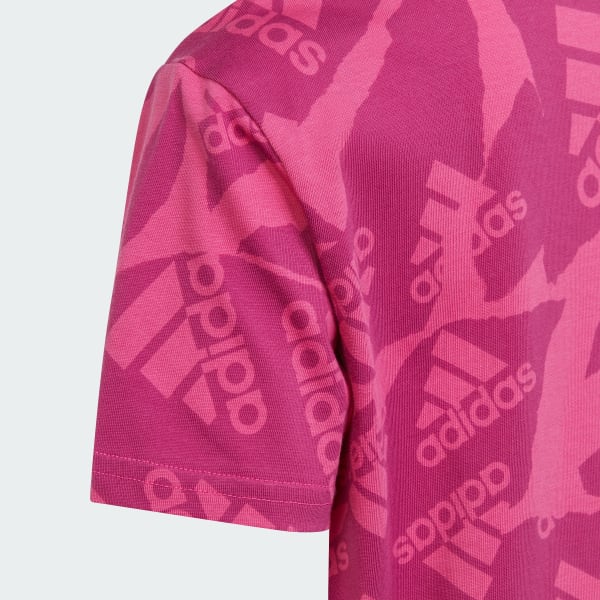 Rosa Camiseta Estampa Corrida Essentials