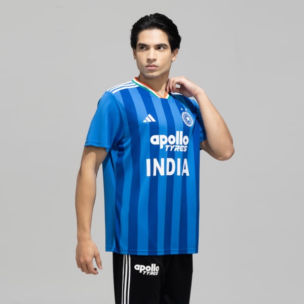 Blue INDIA T20 INTERNATIONAL CRICKET FAN JERSEY