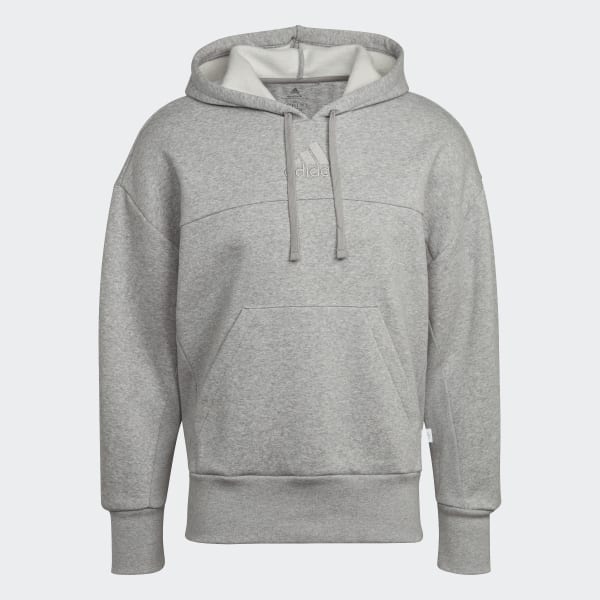 adidas Studio Lounge Fleece Hoodie Grey Men's Training adidas US