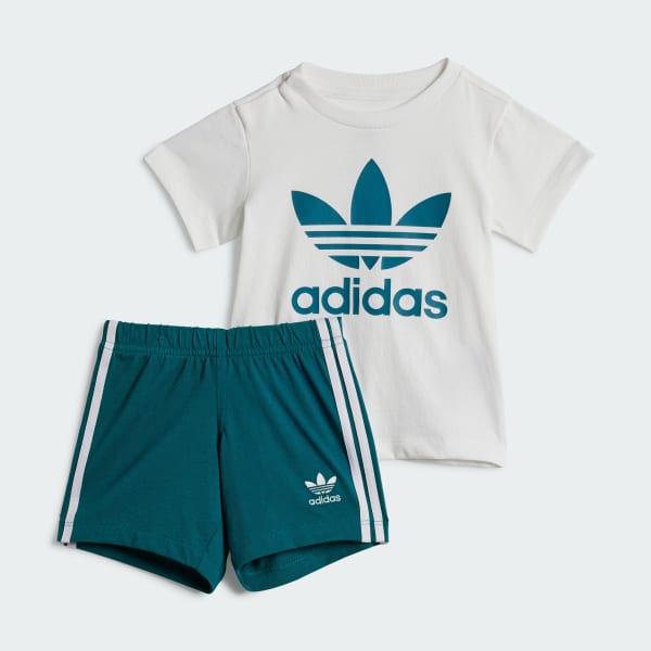 tyrkysová Souprava Shorts Tee Kids