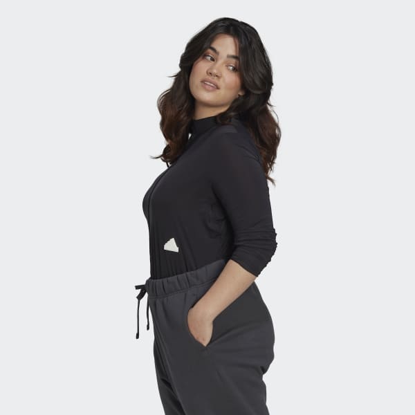 Sort Long Sleeve Plus Size T-shirt MBE79