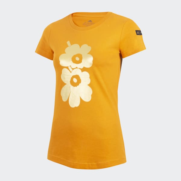 Naranja Camiseta Marimekko Estampada