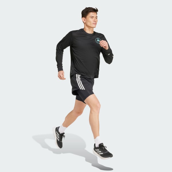 Negro Camiseta Own the Run adidas Runners Manga Larga (Unisex)