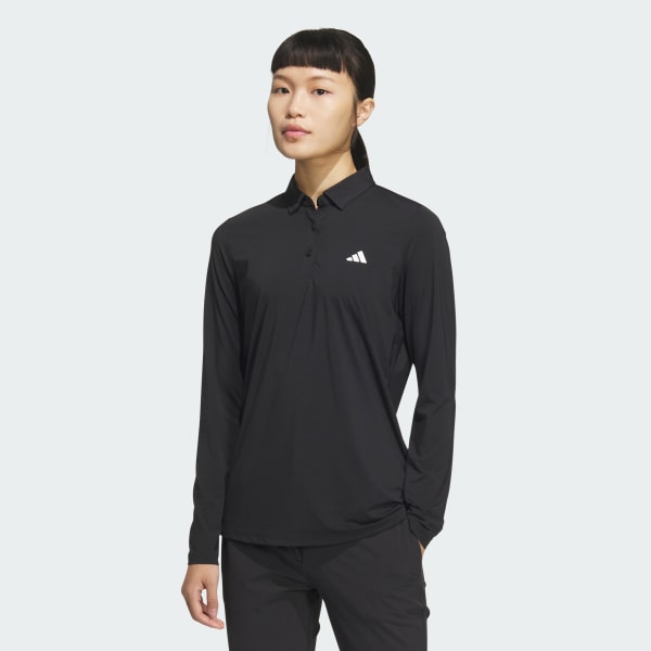 Black 에어로레디 롱 슬리브 폴로 셔츠