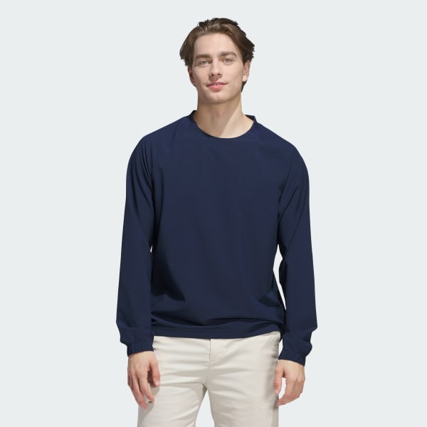 adidas Go-To Wind Crewneck Pullover - Blue | Free Shipping