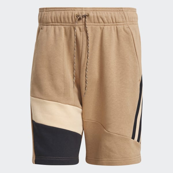 Braun adidas Sportswear 3-Streifen Tape Summer Shorts