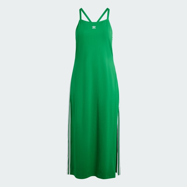 adidas Adicolor 3-Stripes Maxi Dress - Green | Women's Lifestyle ...