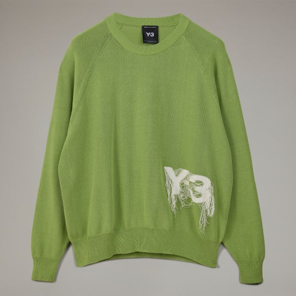 Adidas Y-3 Logo Knit Crew Sweatshirt WHERE TO BUY