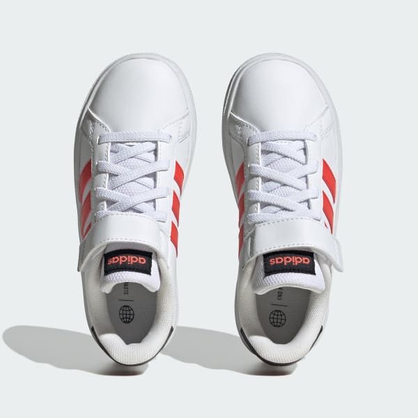 adidas Grand Court Elastic Lace and Top Strap Shoes - White | adidas UK