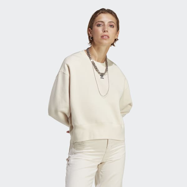 adidas Adicolor Essentials Crew Sweatshirt - Beige, Women's Lifestyle