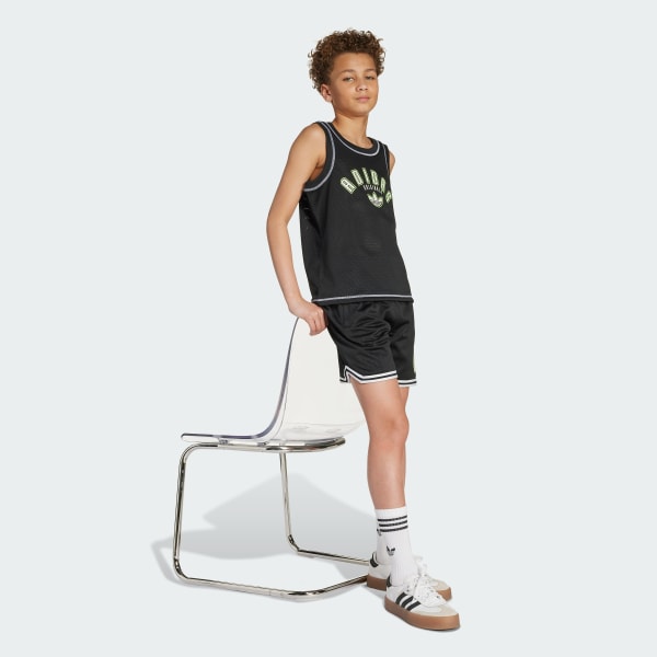 Negro Shorts de malla para niños