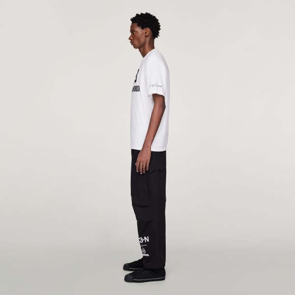 biela TRIČKO Y-3 NBHD LOGO TEE