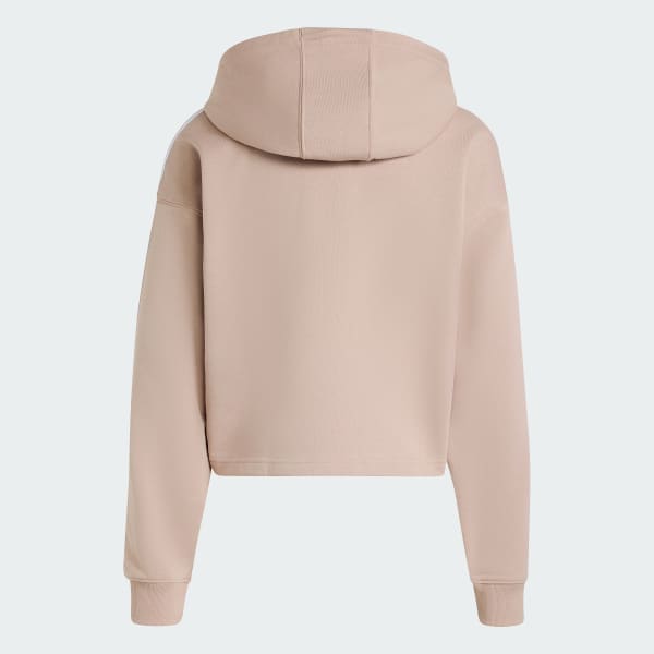 Brun Adicolor 3-Stripes Short Hoodie