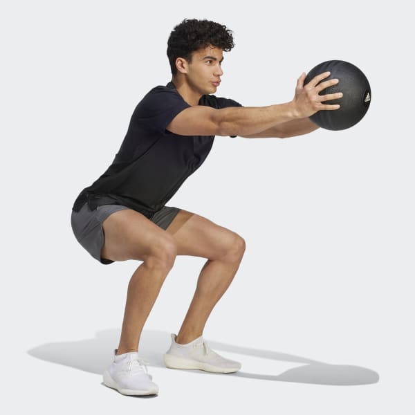 adidas HIIT Workout 3 Stripes Tee Black adidas Thailand