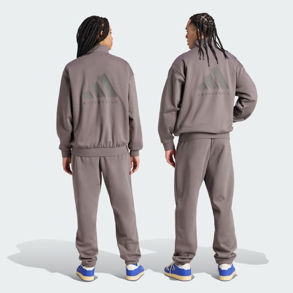 Marrom Calça Jogger Fleece adidas Basketball