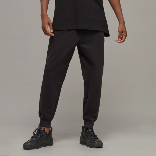 Black Y-3 Organic Cotton Terry Cuffed Pants