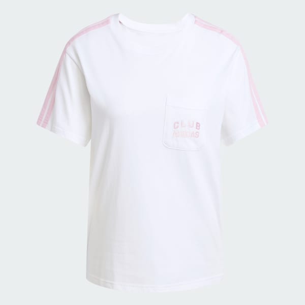 adidas Lounge Soft-Side Pocket Graphic Tee - White | Free adidas Lounge Soft-Side Pocket Graphic Tee - White | Free
