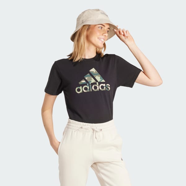 Svart Camo Graphic T-Shirt