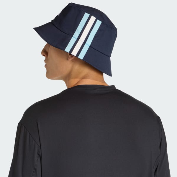 Blue 3-Stripes Bucket Hat