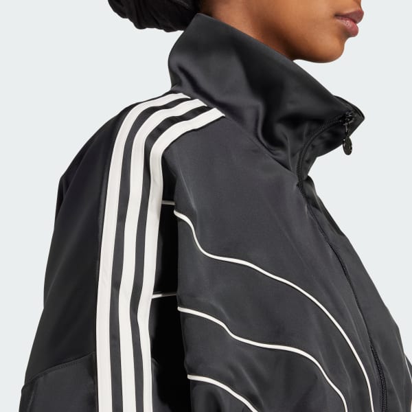 adidas Piping Loose Crop Track Top - Black | adidas India
