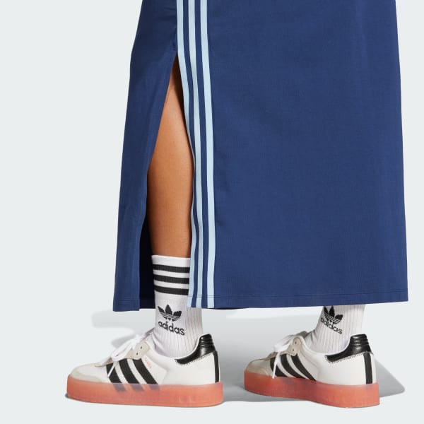 adidas Adicolor 3-Stripes Tank Maxi Dress Blue adidas Australia