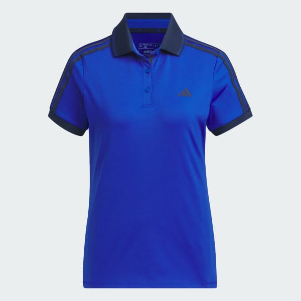Blue 3-Stripes HEAT.RDY Short Sleeve Polo Shirt