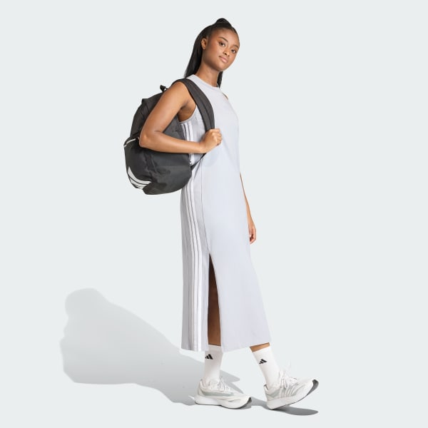 sedá Šaty Essentials 3-Stripes Long Racerback