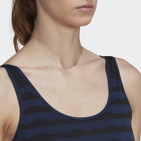 Buy ADIDAS marimekko light-support aeroknit bra in Collegiate Navy