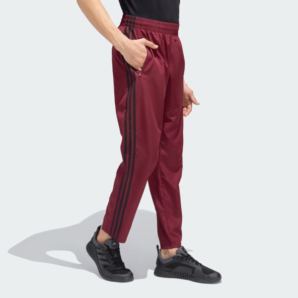 Burgundy CUT PILE PANTS