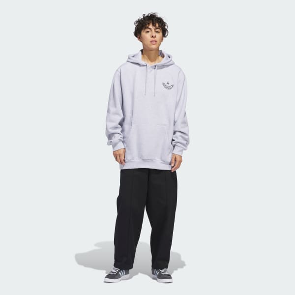 Adidas originals ryv longline hoodie in grey sales