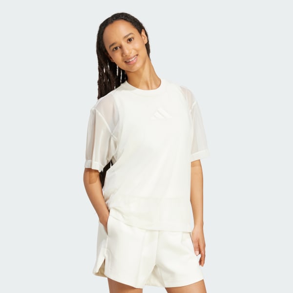 Blanc T-shirt mesh Soft Lux