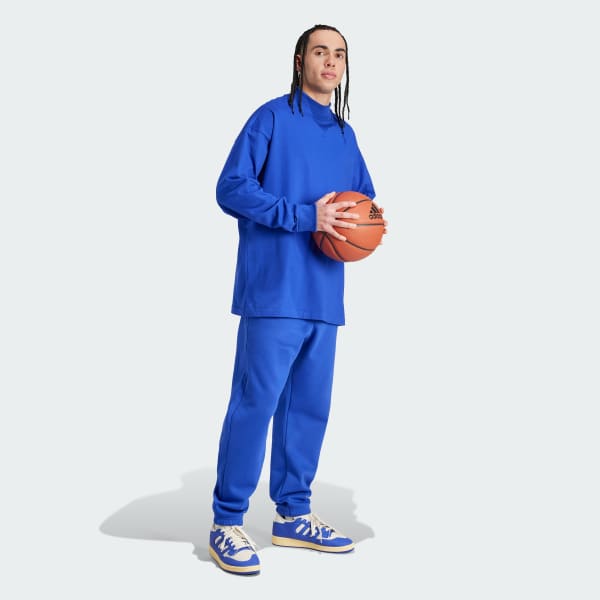 Blue adidas Basketball Long Sleeve Tee