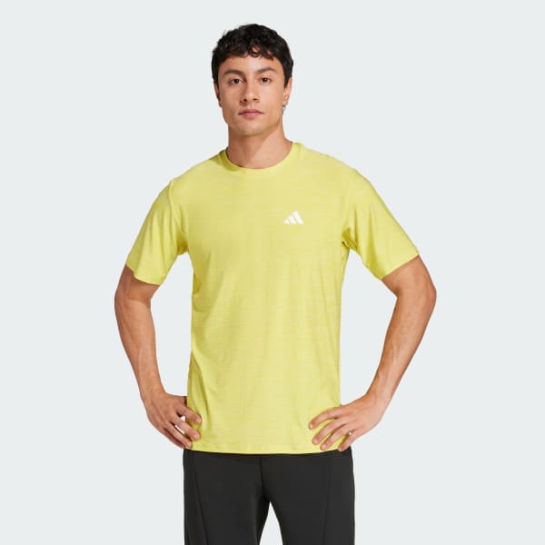 Amarelo Camiseta Treino Alongamento Train Essentials