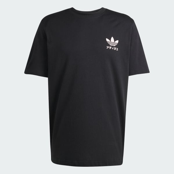 zwart Japan Manga Graphic T-shirt