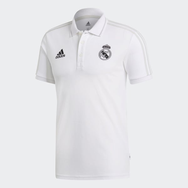polera cuello polo blanca