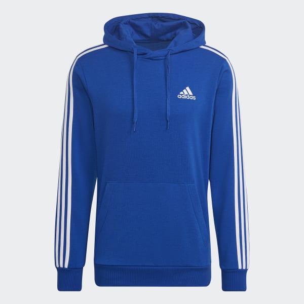 Adidas 3 stripes logo over the head hoody mens hot sale