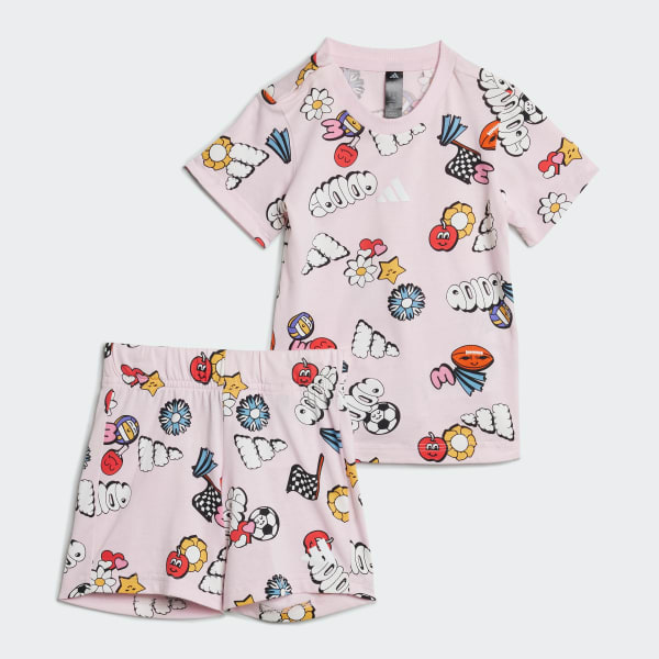Ροζ Seasonal Essentials Fun Allover Print Set Kids