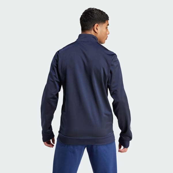 Adidas Men's Essentials 3-Stripe Green Tricot Track Jacket