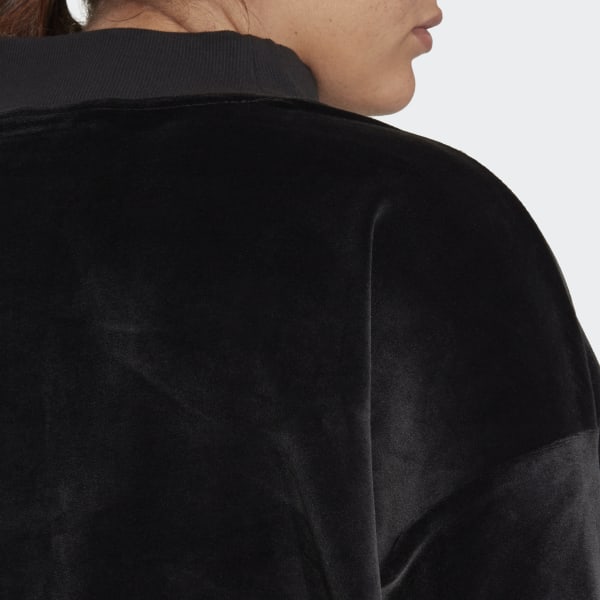 Svart Holidayz Cozy Velour Genser (store størrelser) VK077