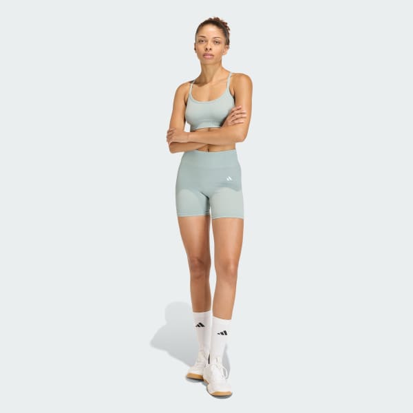 Green Workout Essentials 4 inch Leggings Knit