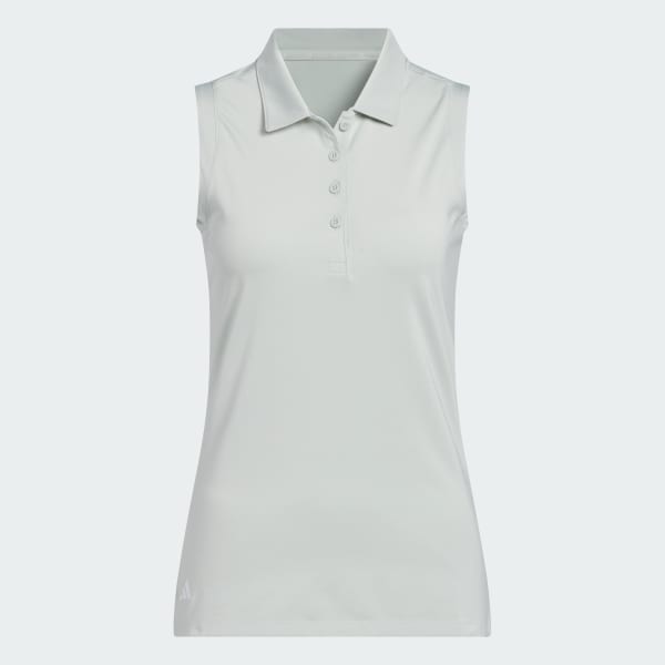 Grey Ultimate365 Solid Sleeveless Polo Shirt