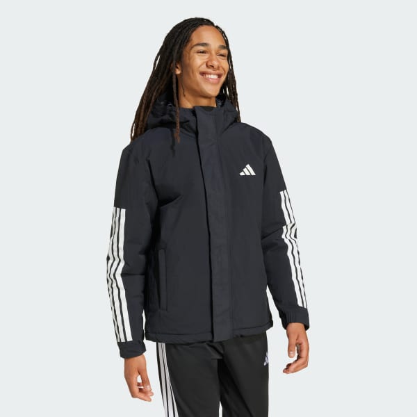 cerná Climawarm 3-Stripes Insulated Hooded Jacket