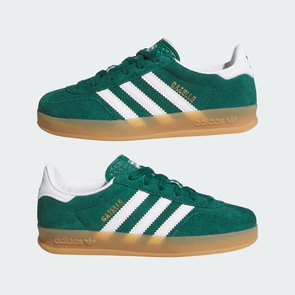 adidas GAZELLE INDOOR SHOES - Green | Free Shipping with adiClub