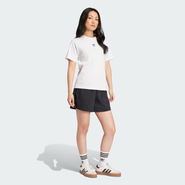 White Essentials Wide Rib Tee