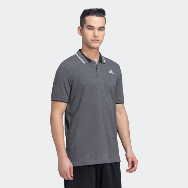 Grey ESSENTIALS CORE POLO TEE