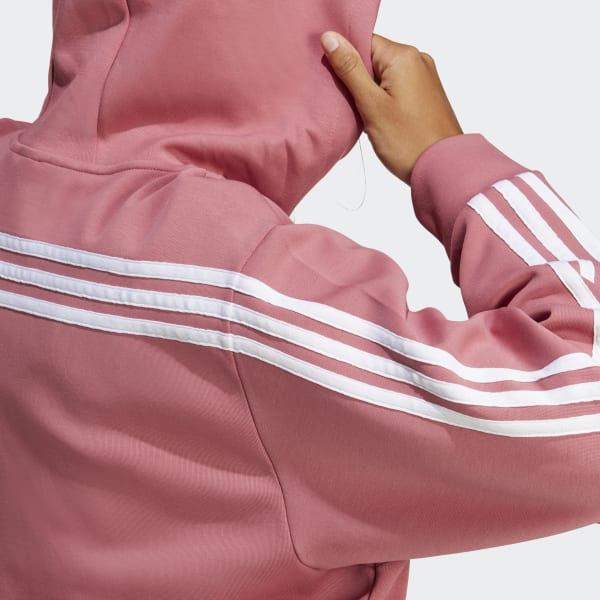 Pink adidas top zip hoodie