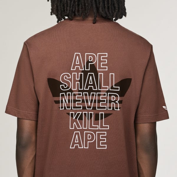 トップス Kith X BAPE TEE XL adidas SSL TEE BAPE® - Brown | Free Shipping with adiClub | adidas