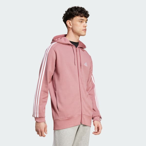 Essentials French Terry 3 Stripes Full Zip Hoodie